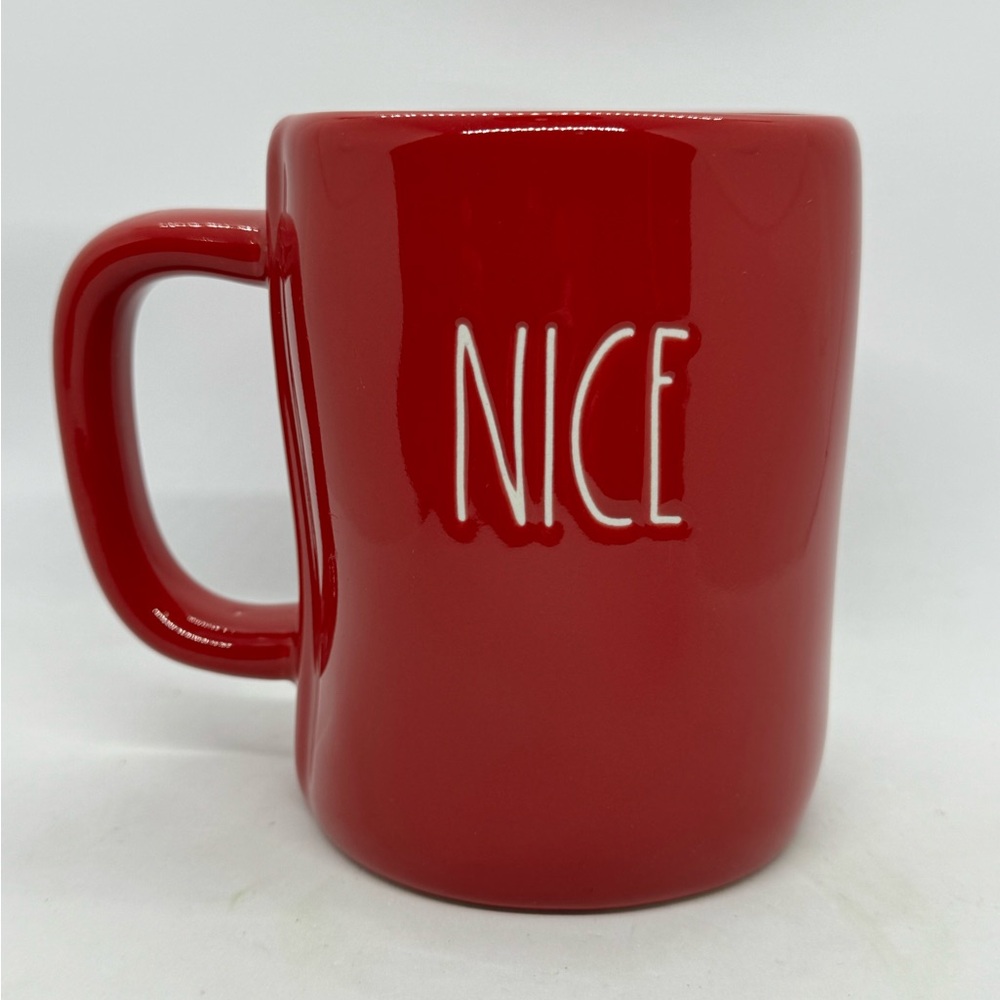 Rae Dunn Artisan Collection Naughty/Nice Red & White Christmas Mug
